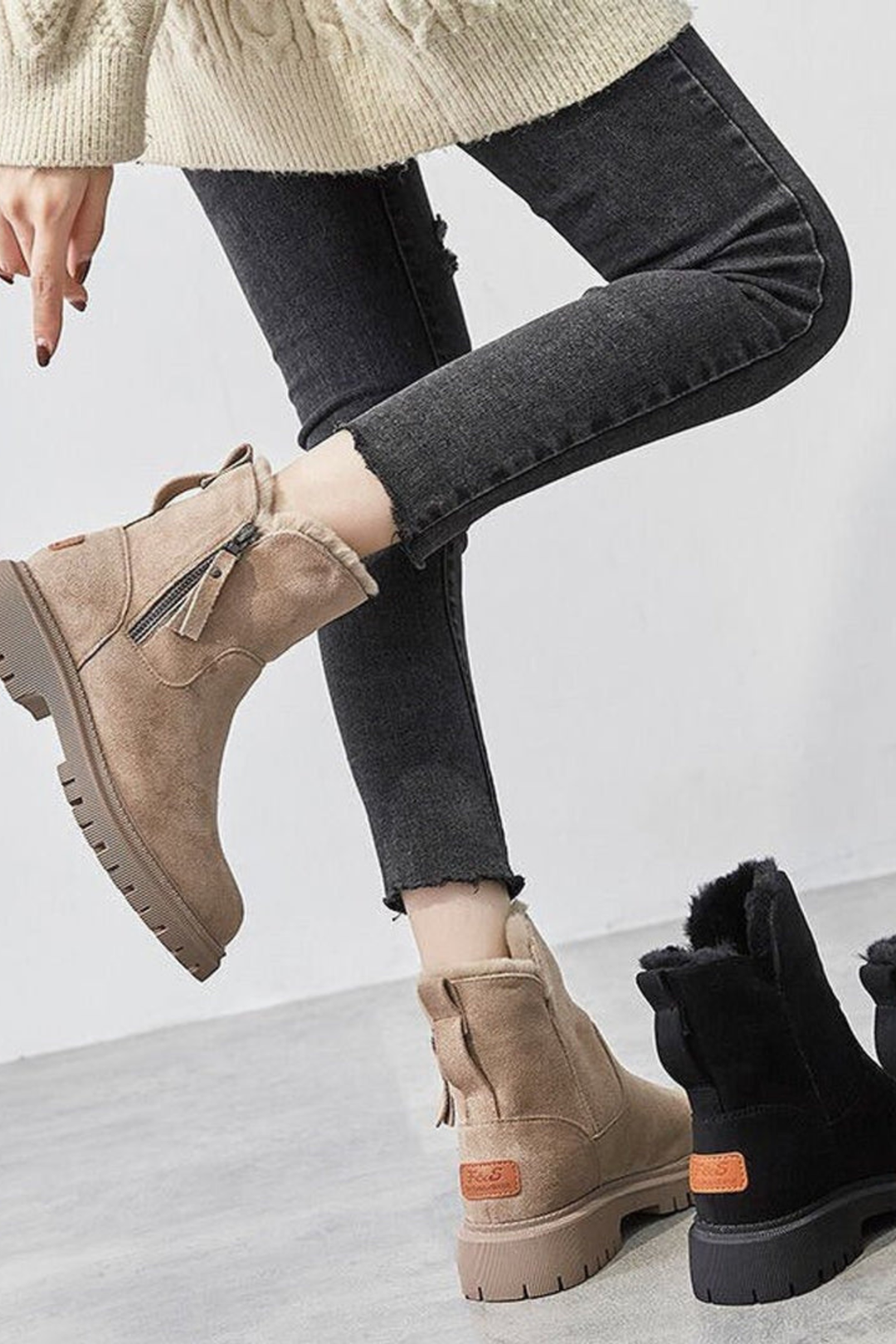 High-Platform Winter Ankle Boots