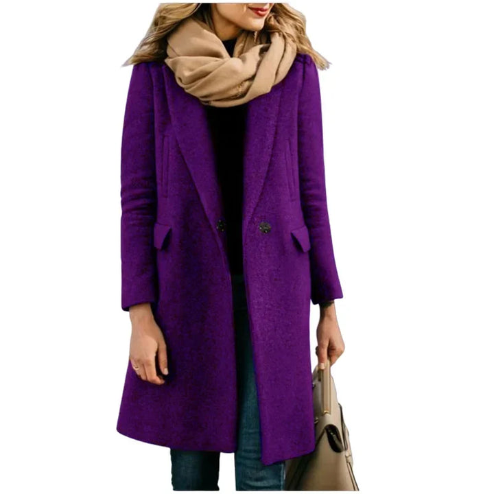 Stylish Women's Autumn Parka – Cozy Wool Blend for Effortless Elegance