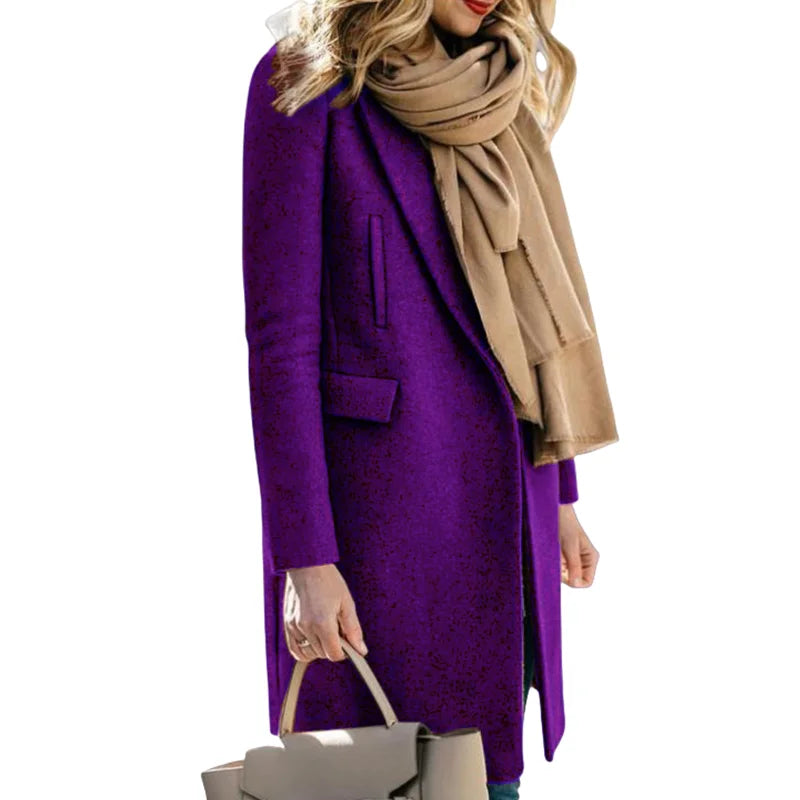 Stylish Women's Autumn Parka – Cozy Wool Blend for Effortless Elegance