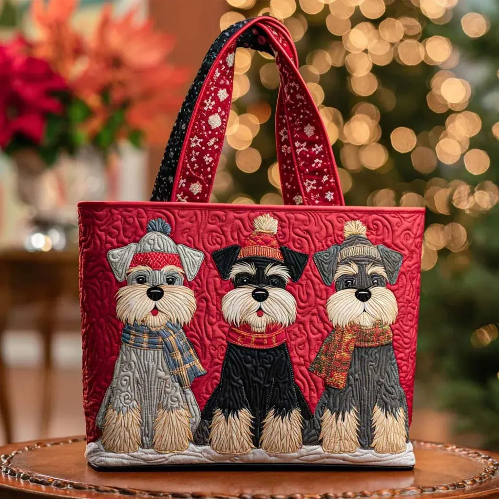 Handmade Bag with Schnauzer Design