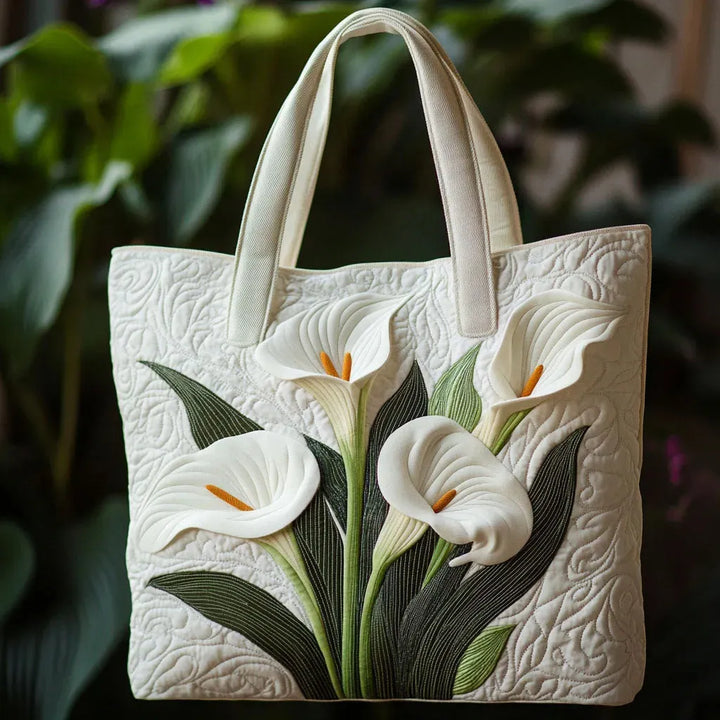 Handmade Bag with White Irises