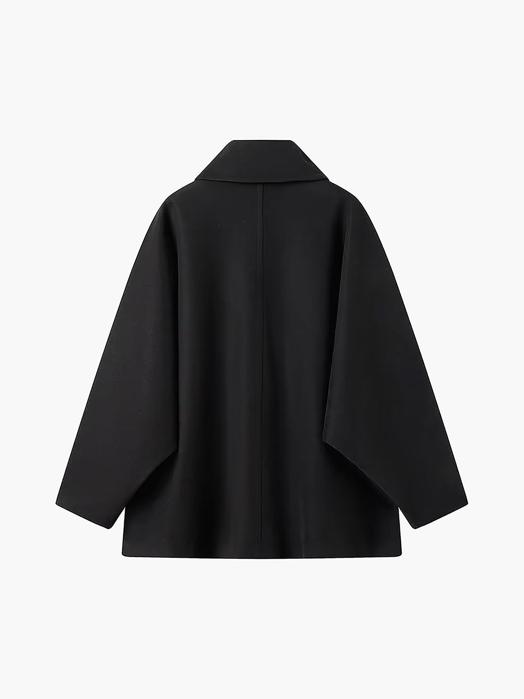 Button-Front Oversized Wool Coat