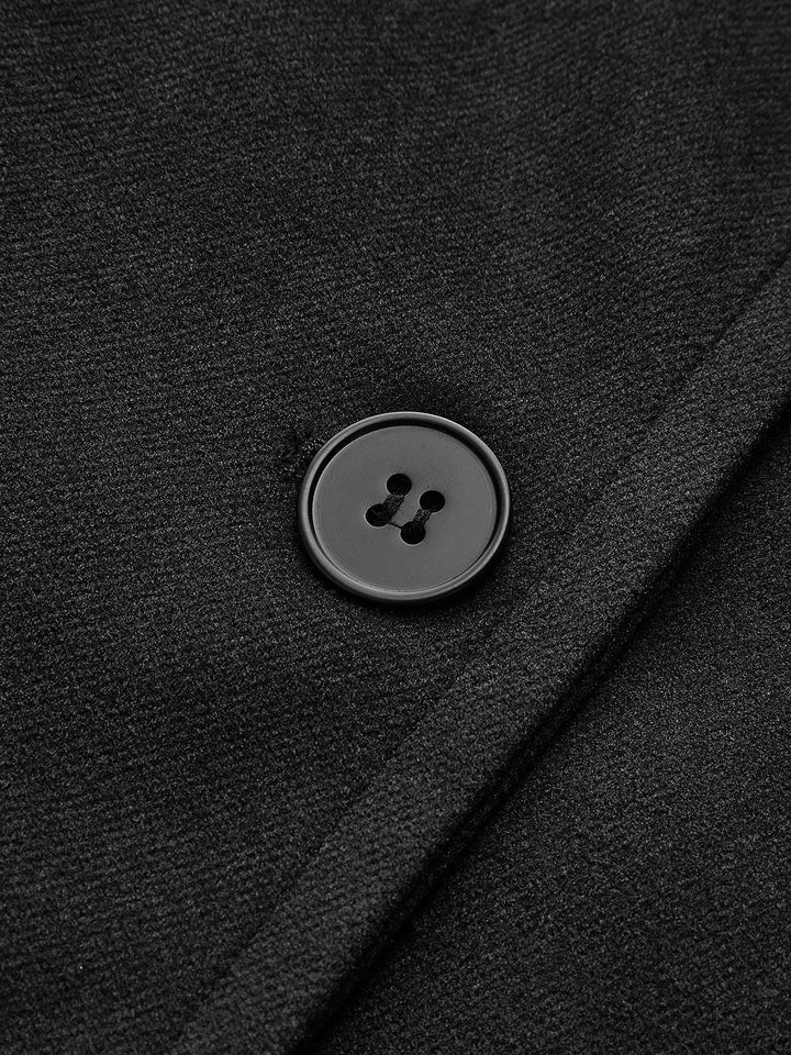 Button-Front Oversized Wool Coat