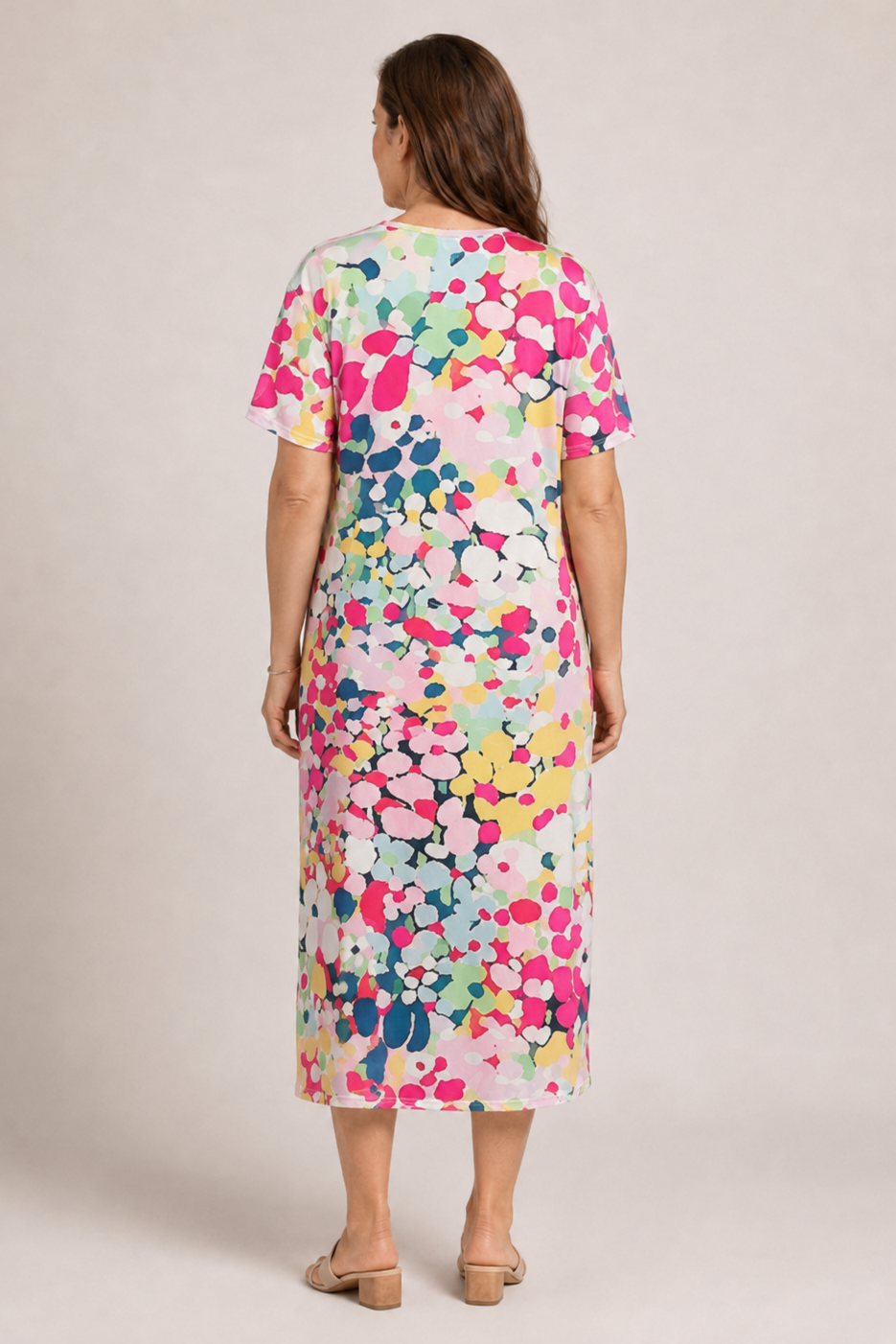 Valéria | Floral Midi Dress with Pockets - Relaxed Fit