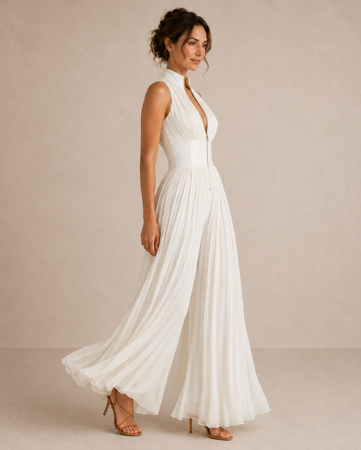 Leontína | Chic Pleated Jumpsuit