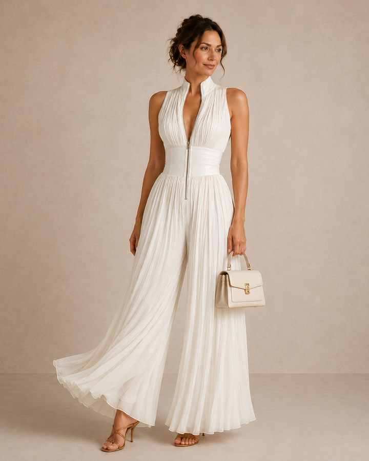Leontína | Chic Pleated Jumpsuit