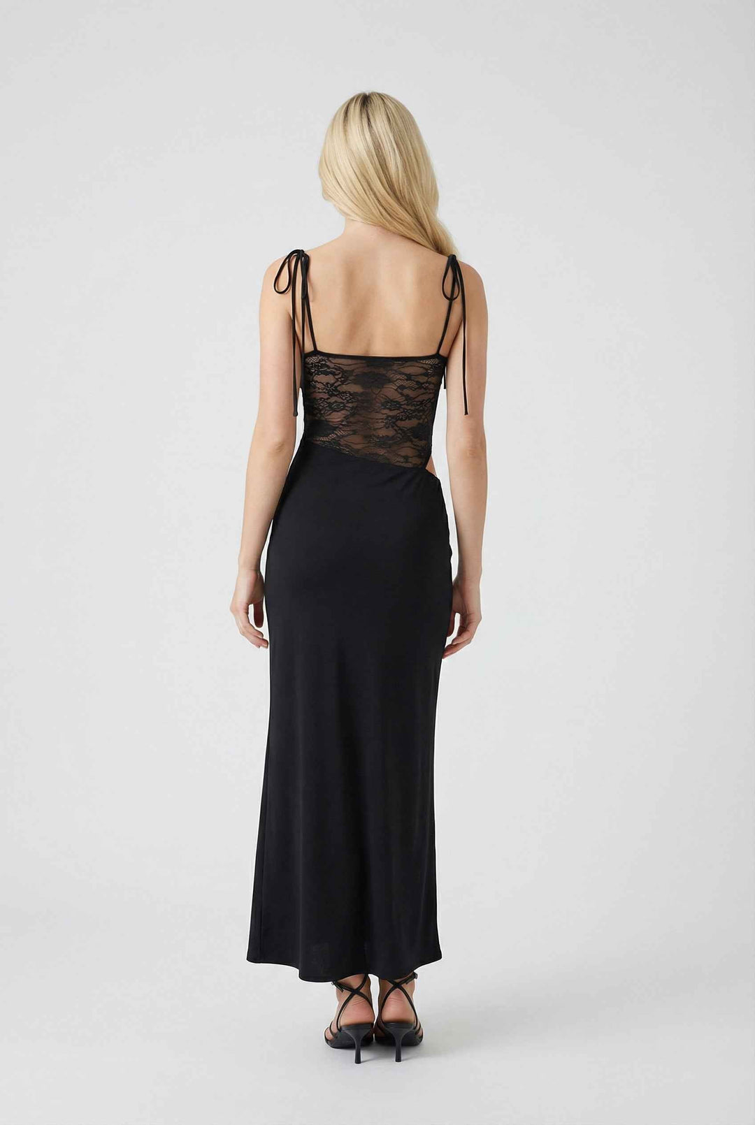 Sona | Elegant Black Maxi Dress for Romantic Evenings