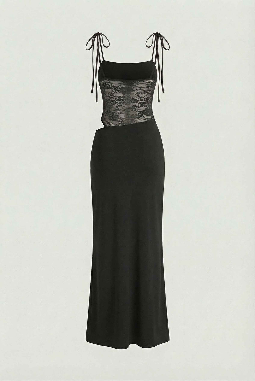 Sona | Elegant Black Maxi Dress for Romantic Evenings