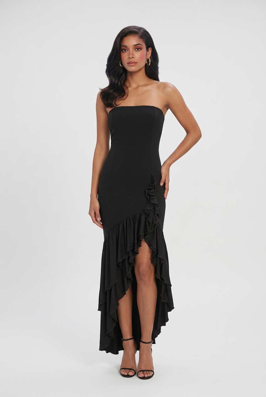 Zuzana | Sleeveless Black Maxi Dress