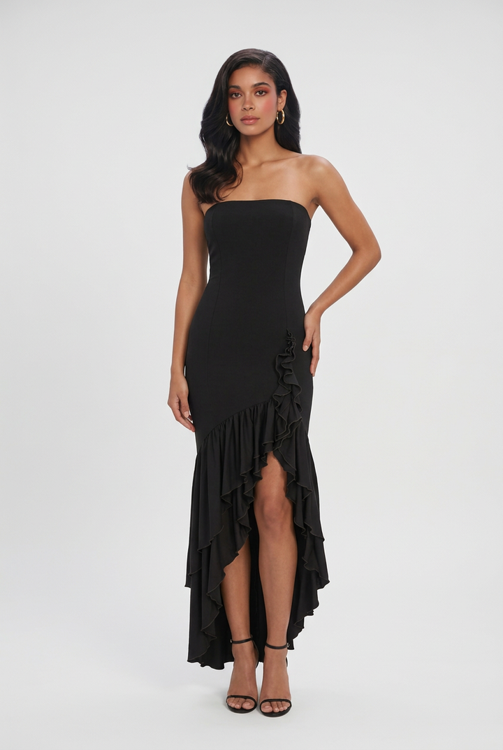Zuzana | Sleeveless Black Maxi Dress