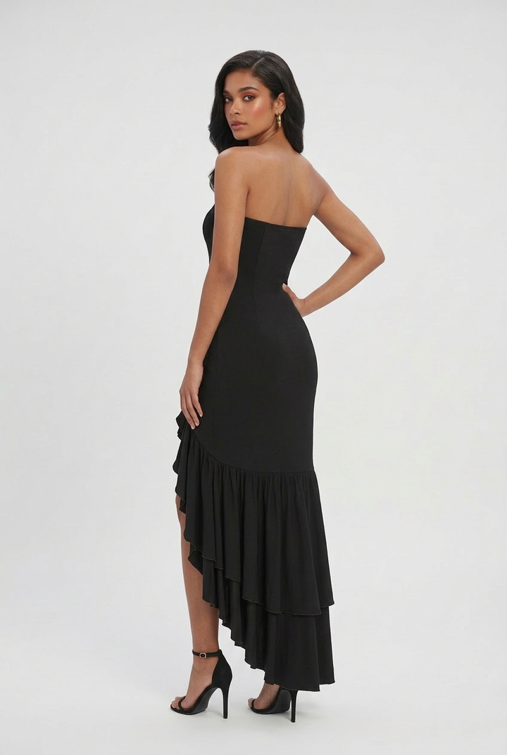 Zuzana | Sleeveless Black Maxi Dress
