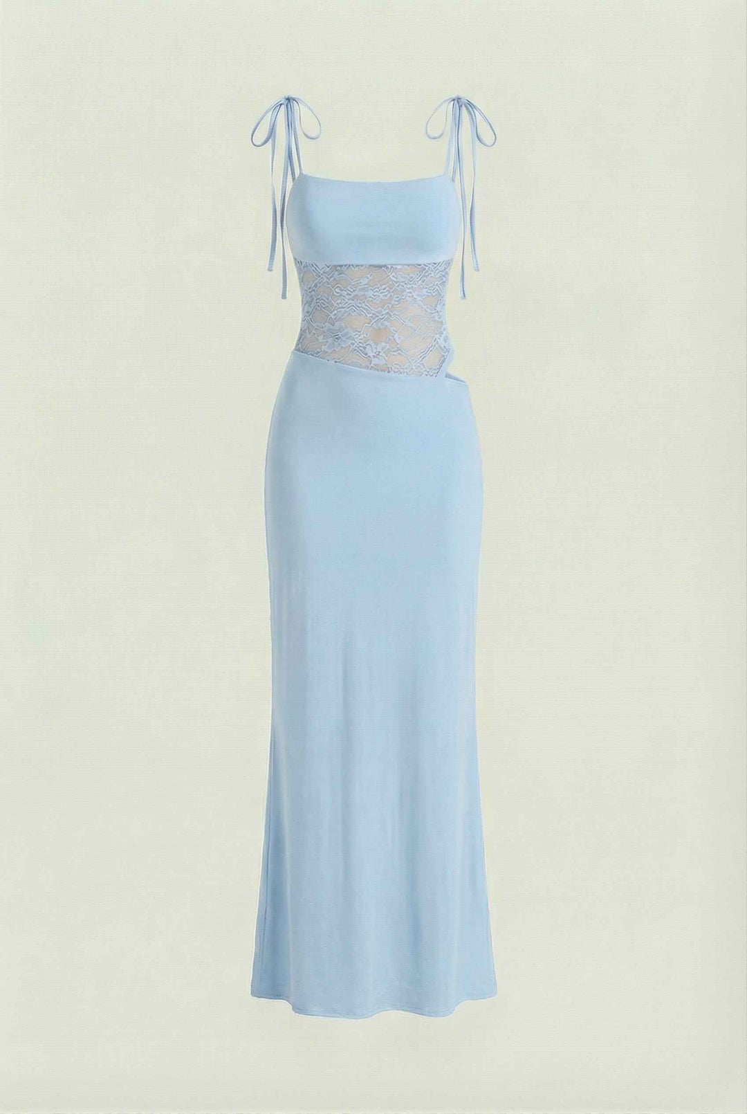 Klára | Elegant Blue Fitted Maxi Dress