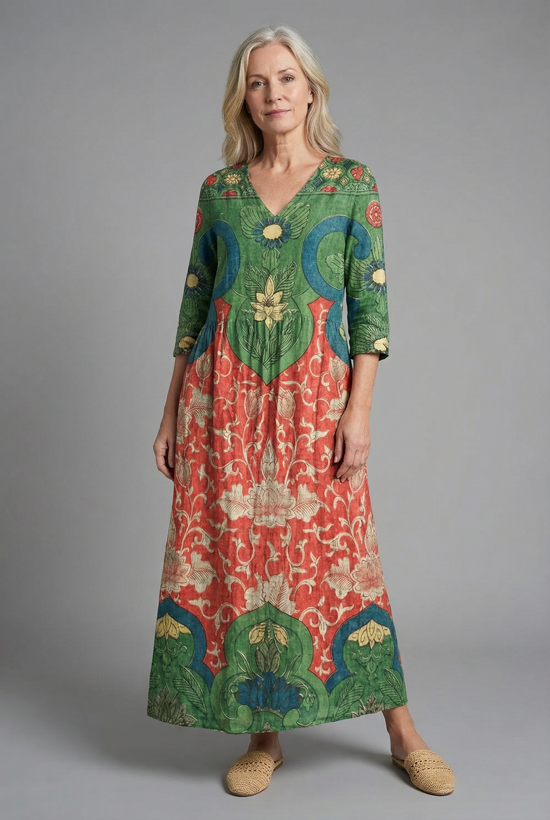 Vanda | Chic Long-Sleeve Maxi Dress