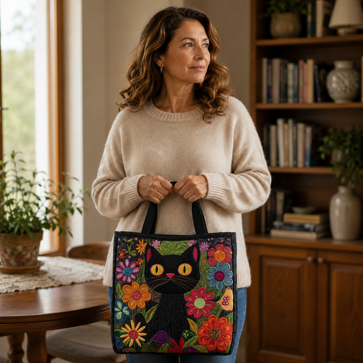 Handmade Bag | Black Cat with Magic