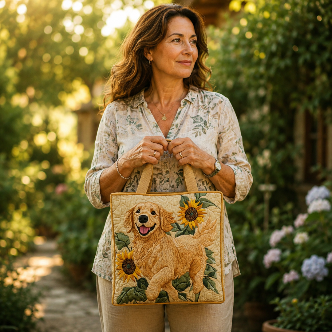 Handmade Bag with Golden Retriever Theme