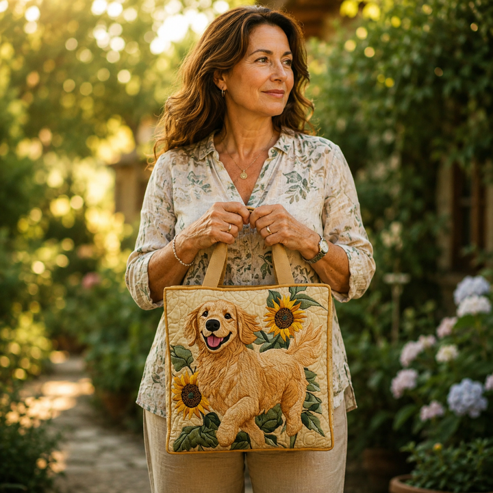 Handmade Bag with Golden Retriever Theme