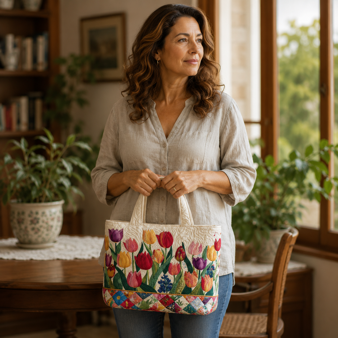 Handmade Bag | Tulips in the Garden