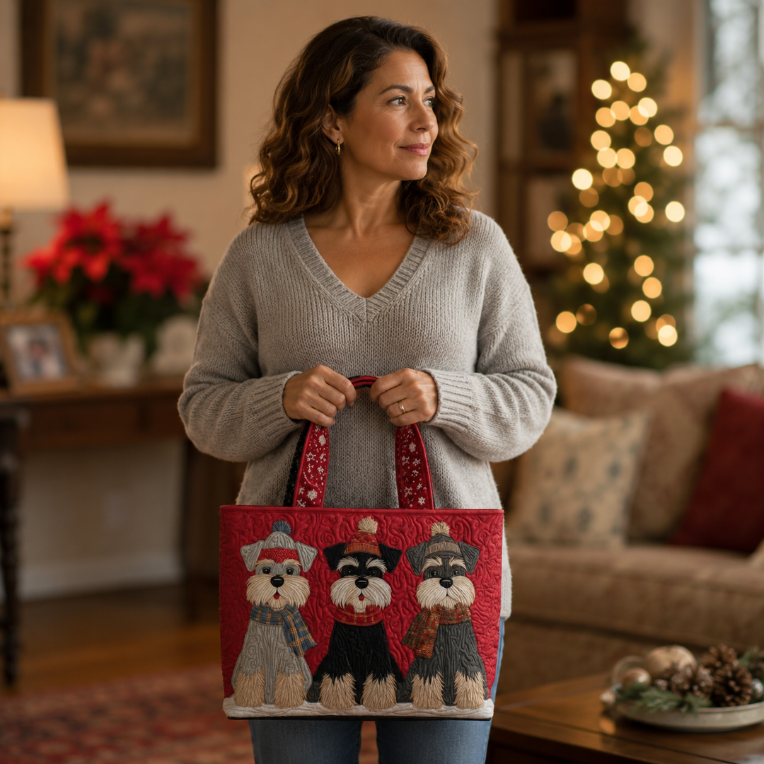 Handmade Bag with Schnauzer Design