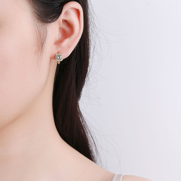 Nadine Gold Square Earrings