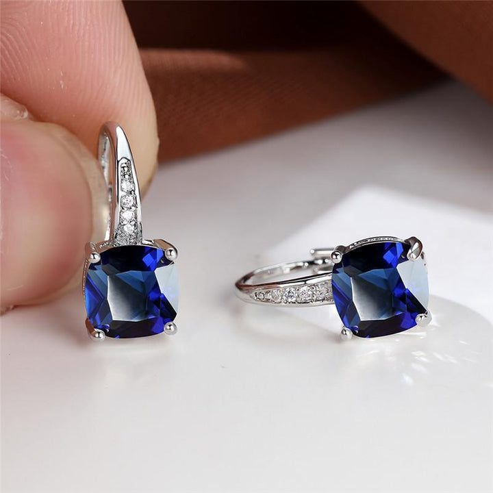 Ring Earrings with Hidden Stone | Gold