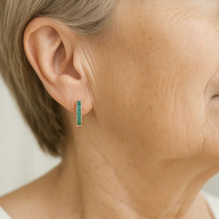 Emerald and Diamond Earrings in Gold