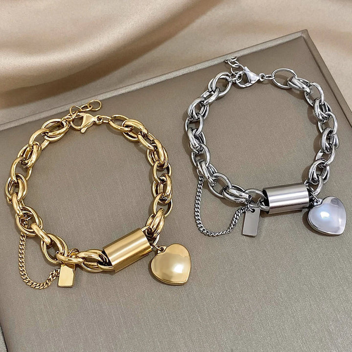 Thick Gold Chain Bracelet Comforting