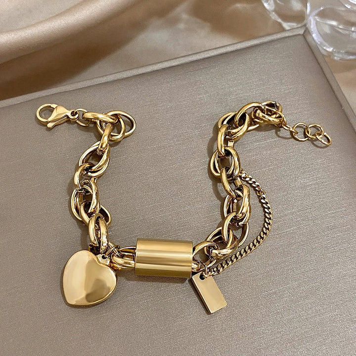 Thick Gold Chain Bracelet Comforting