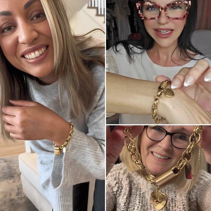 Thick Gold Chain Bracelet Comforting