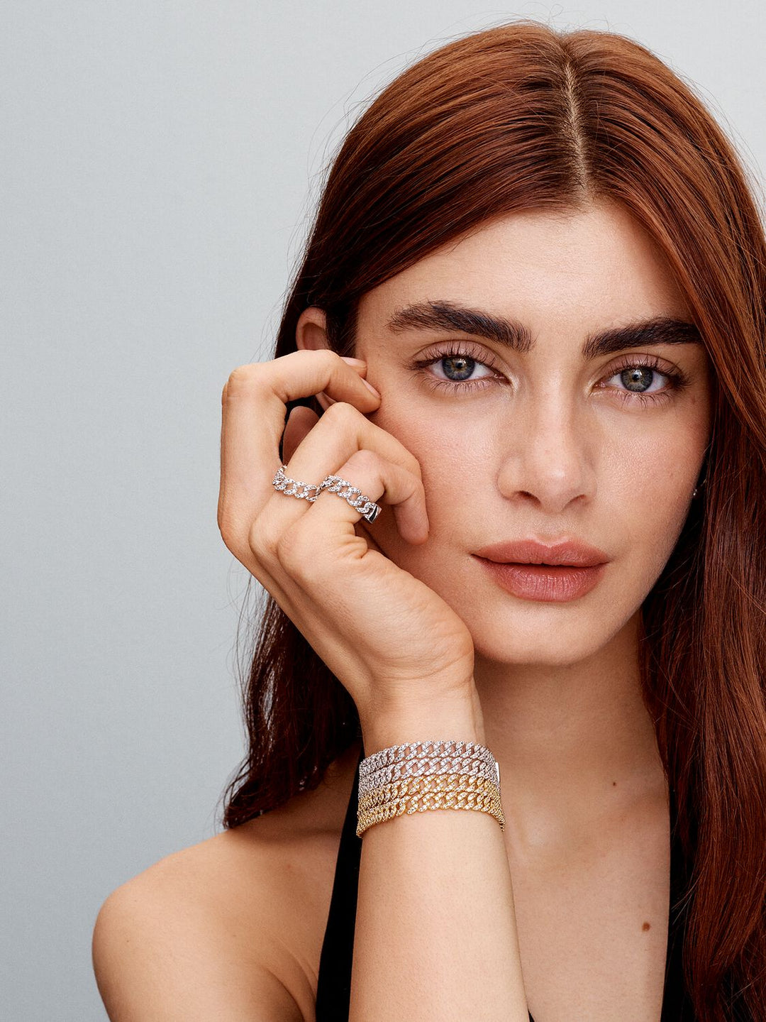 Gold Cuban Pavé Bracelet