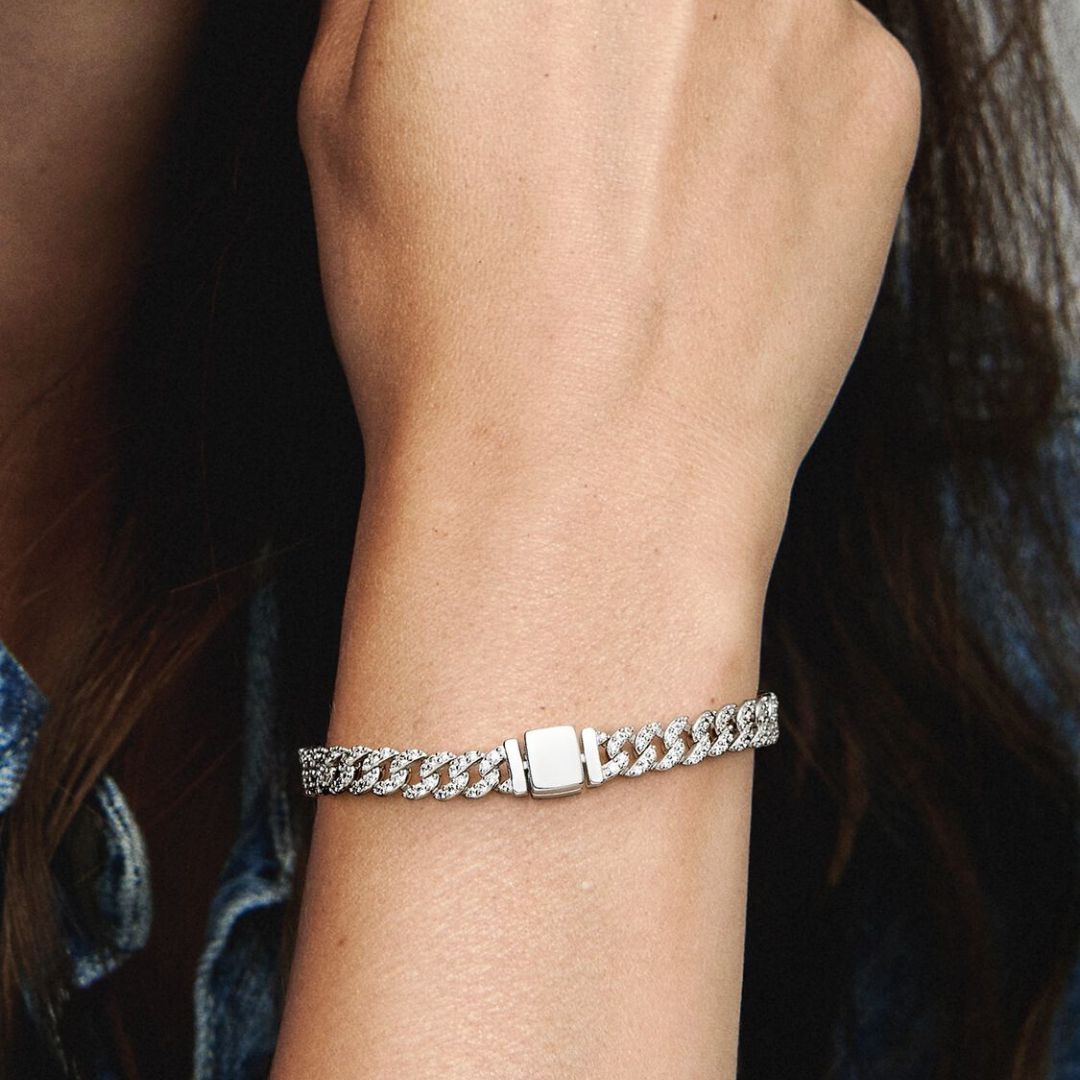 Gold Cuban Pavé Bracelet