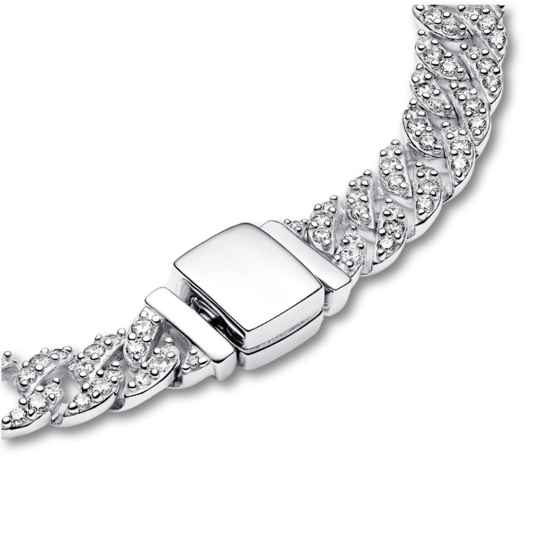 Gold Cuban Pavé Bracelet