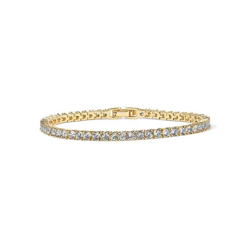Impressive tennis bracelet with crystals