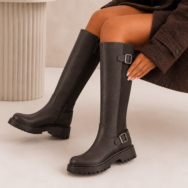Premium Buckled Motorcycle Boots