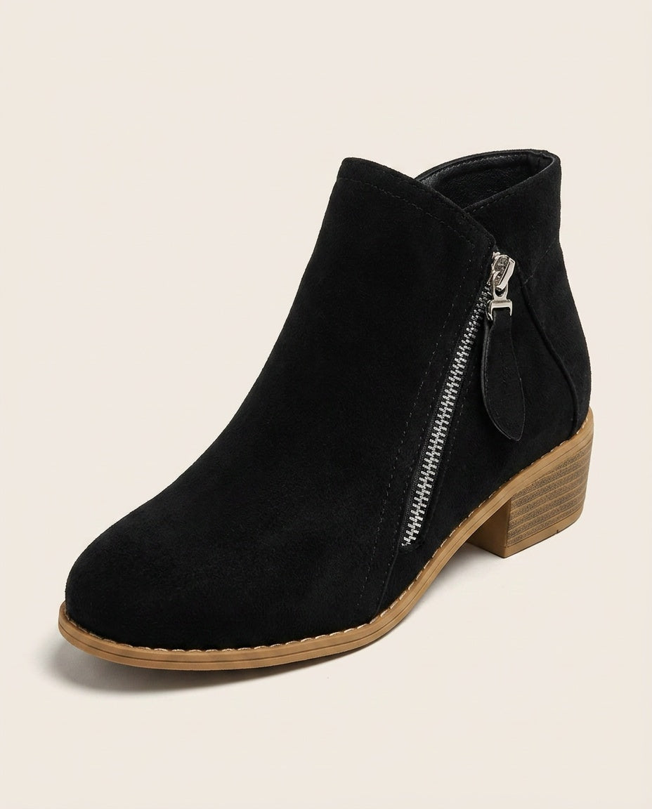 Cozy Zip-Up Ankle Boots