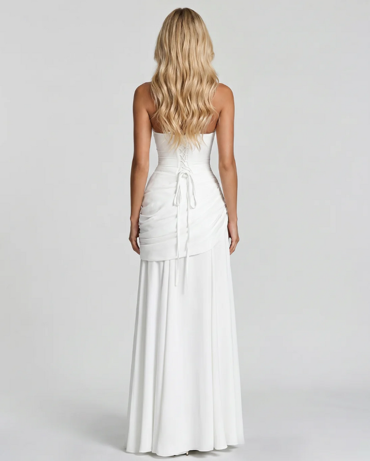 Vera | Maxi Dress Featuring a Gathered Square Neckline