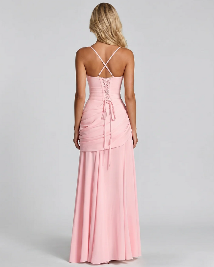 Vera | Maxi Dress Featuring a Gathered Square Neckline