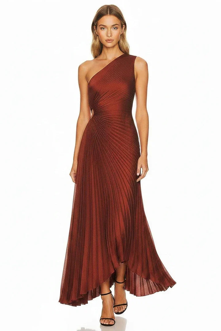 Gita | Elegant Pleated Maxi Dress for Formal Occasions