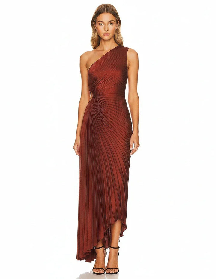 Gita | Elegant Pleated Maxi Dress for Formal Occasions