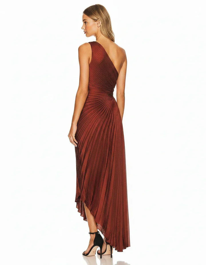 Gita | Elegant Pleated Maxi Dress for Formal Occasions
