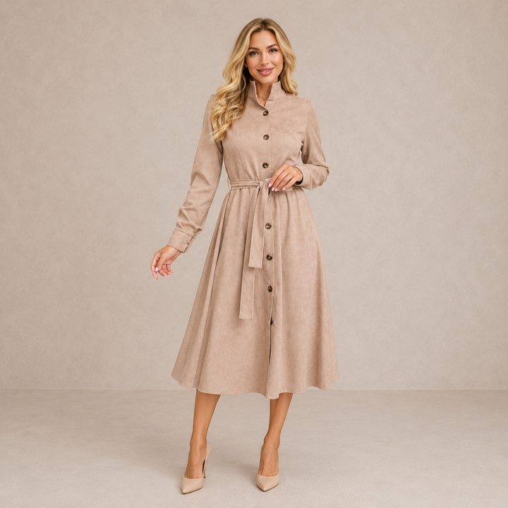 Lisa | Midi Dress Featuring a Delicate Belt
