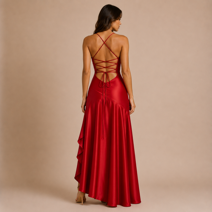 Alicia - Dress with Thin Straps and Sculpted Body