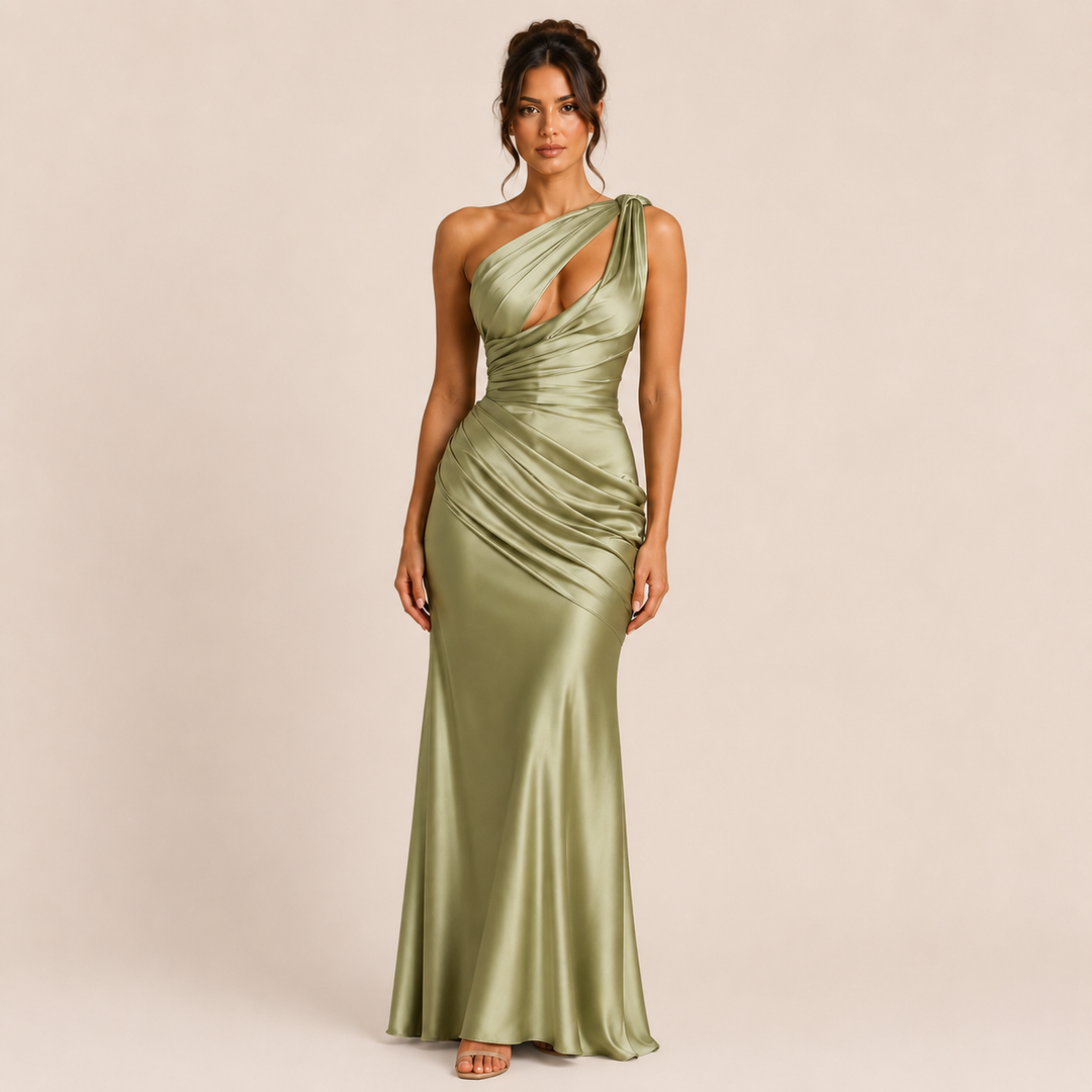 Marina - Asymmetrical One-Shoulder Dress