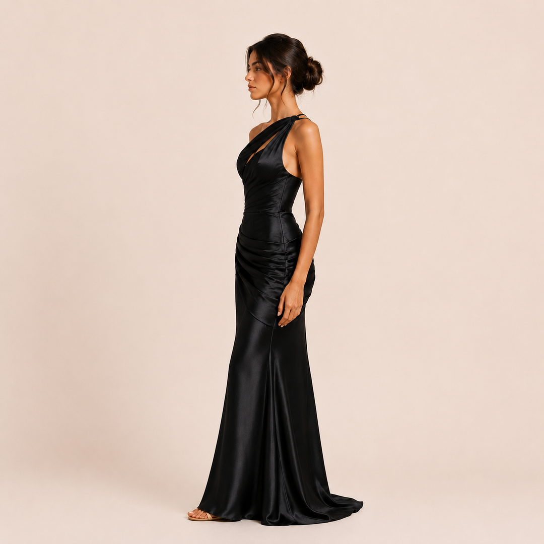 Marina - Asymmetrical One-Shoulder Dress
