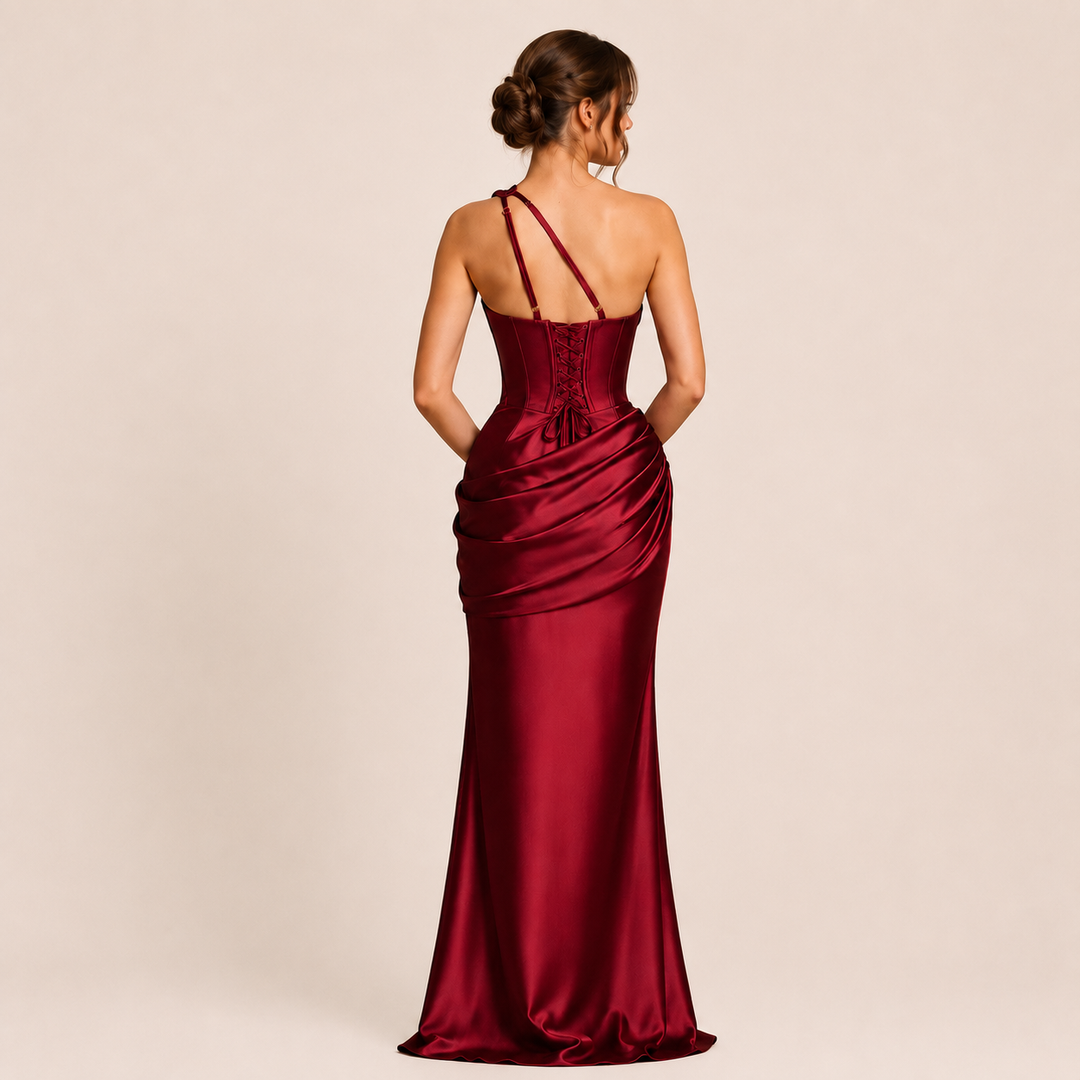 Marina - Asymmetrical Dress with One Shoulder