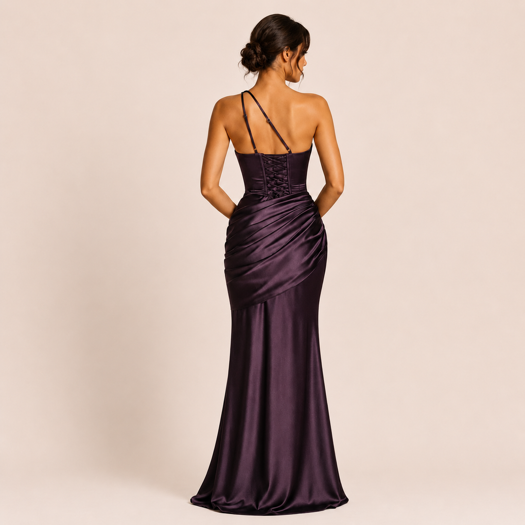 Marina - Asymmetrical One-Shoulder Dress