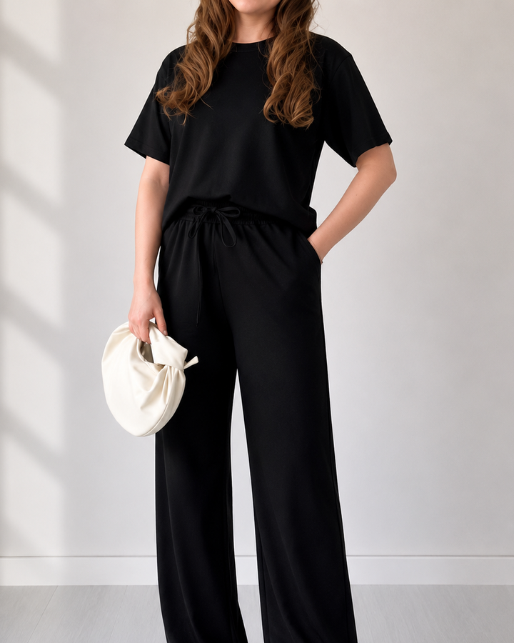 Liana | Relaxed T-Shirt and Wide-Leg Trouser Set