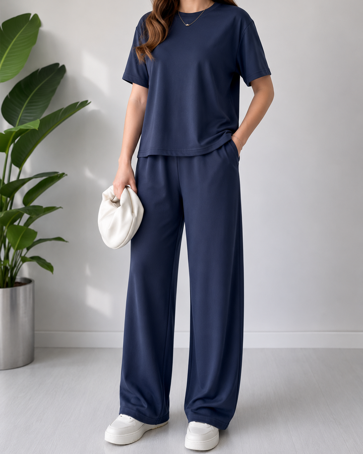 Liana | Relaxed T-Shirt and Wide-Leg Trouser Set