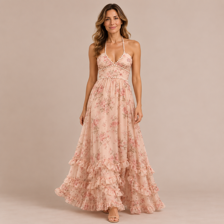 Elena - Dress with Straps and Pearls