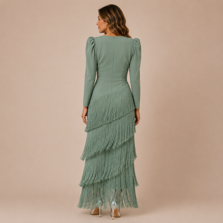 Aitana - Long Dress with Bold Shoulders