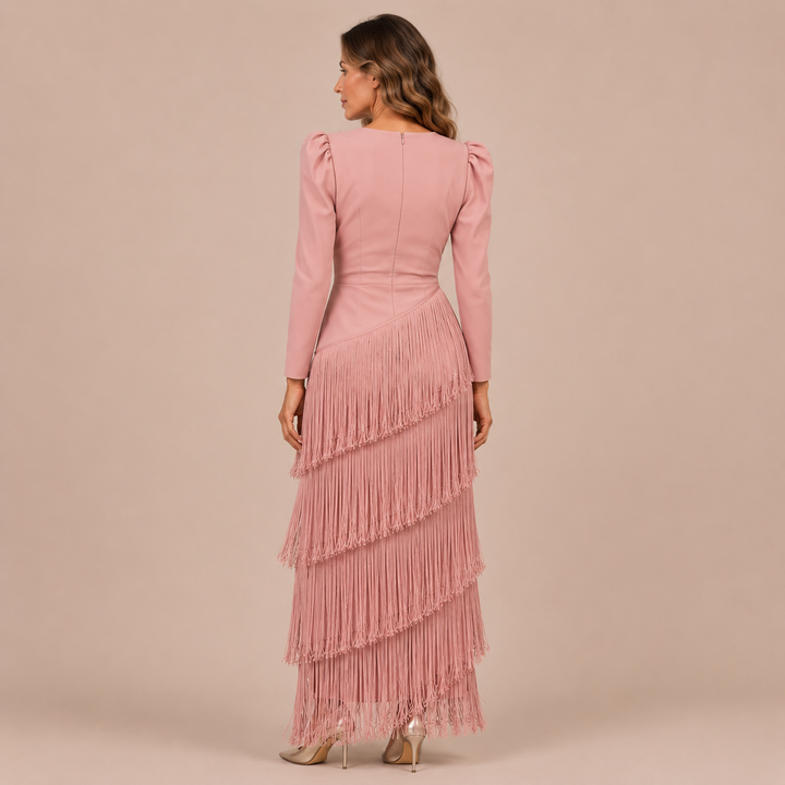 Aitana - Long Dress with Impressive Shoulders